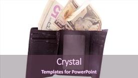  Presentation with buck - Cool new PPT layouts with well used black wallet backdrop and a tawny brown colored foreground