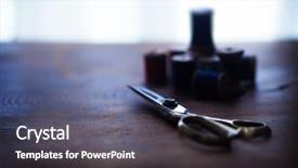  Presentation with well - Slide deck having old grungy work table background and a dark gray colored foreground