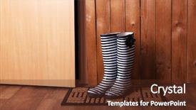  Presentation with boot camp boots - Amazing theme having wellington boots on door mat backdrop and a  colored foreground