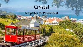  Presentation with maori new zealand native bush - Slide set consisting of wellington cable car new zealand background and a light blue colored foreground