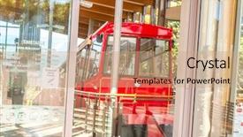  Presentation with maori new zealand native bush - PPT theme with wellington cable car new zealand background and a coral colored foreground