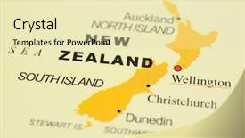  Presentation with new zealand - Slides featuring wellington new zealand on map background and a soft green colored foreground