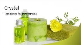  Presentation with aromatherapy - Cool new PPT layouts with wellnes - aromatherapy spa set backdrop and a white colored foreground