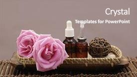  Presentation with bamboo cartoon - Amazing slides having wellnes - spa settings on bamboo mat backdrop and a  colored foreground