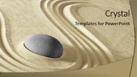  Presentation with rock balance - Cool new slide deck with wellnes - spa wellnees background massage stone backdrop and a coral colored foreground