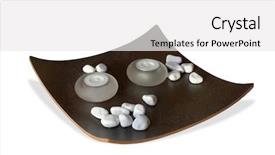  Presentation with white candles - Presentation design having wellnes - white pebbles and candles background and a white colored foreground
