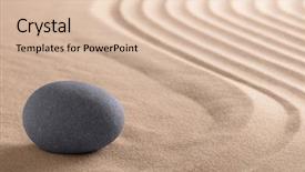  Presentation with zen stone - Slide deck featuring wellnes - zen meditation stone garden background and a lemonade colored foreground