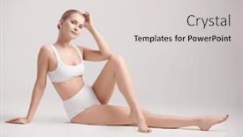  Presentation with health and wellness - Slides enhanced with wellness-a-healthy-slender-young background and a light gray colored foreground