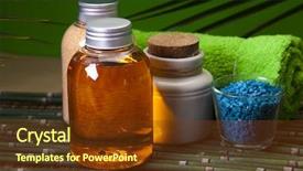 Presentation with wellness - Presentation enhanced with wellness and spa concept background and a tawny brown colored foreground