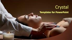  Presentation with spa concept stone - Cool new slide deck with wellness-beauty-and-relaxation-concept backdrop and a wine colored foreground