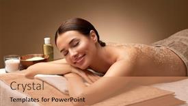  Presentation with spa concept - Presentation featuring wellness-beauty-and-relaxation-concept background and a coral colored foreground