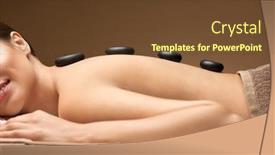  Presentation with spa concept stone - Amazing slide set having wellness-beauty-and-relaxation-concept backdrop and a tawny brown colored foreground