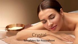 Presentation with spa concept - Beautiful theme featuring wellness-beauty-and-relaxation-concept backdrop and a coral colored foreground
