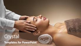  Presentation with relaxation - Cool new slide set with wellness-beauty-and-relaxation-concept backdrop and a violet colored foreground