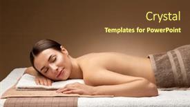  Presentation with spa concept - Presentation theme with wellness-beauty-and-relaxation-concept background and a tawny brown colored foreground