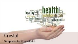  Presentation with abstract medical - Beautiful presentation design featuring wellness body energy medical fitness backdrop and a coral colored foreground