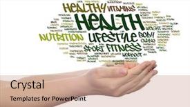  Presentation with abstract medical - Colorful presentation theme enhanced with wellness body energy medical fitness backdrop and a  colored foreground