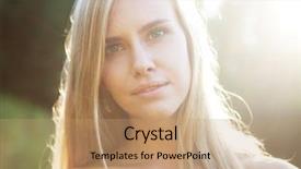  Presentation with young woman diagnosis of sti - Presentation design featuring certified warranty guarantee insurance assurance background and a gray colored foreground