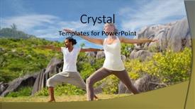  Presentation with sport coaching - Slide deck having wellness coaching - fitness sport and relax concept background and a light blue colored foreground