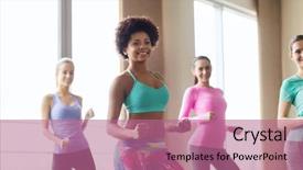  Presentation with sport coaching - Presentation theme with wellness coaching - fitness sport dance and lifestyle background and a coral colored foreground