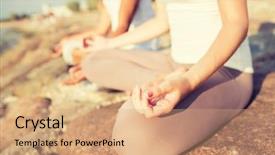  Presentation with lifestyle - PPT layouts with wellness coaching - fitness sport people and lifestyle background and a coral colored foreground