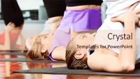  Presentation with gym - Colorful PPT theme enhanced with wellness coaching - group of young women backdrop and a lemonade colored foreground