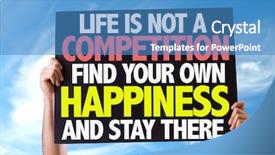  Presentation with finding purpose in life - Presentation theme consisting of wellness coaching - life is not a competition background and a teal colored foreground