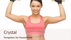  Presentation with sporty - Audience pleasing PPT theme consisting of wellness coaching - picture of beautiful sporty woman backdrop and a lemonade colored foreground