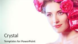  Presentation with beauty cosmetics - Theme consisting of wellness pink - portrait of a happy beautiful background and a white colored foreground
