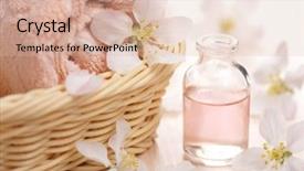  Presentation with aromatherapy - Theme having wellness pink - spa and aromatherapy set background and a lemonade colored foreground