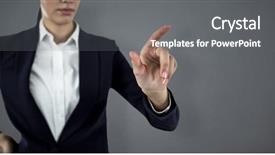  Presentation with grey - Beautiful slide deck featuring wellness screening - businesswoman using invisible screen backdrop and a gray colored foreground