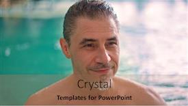  Presentation with older adult - Presentation theme consisting of wellness-spa-older-white-man background and a coral colored foreground