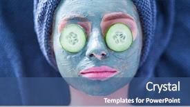  Presentation with hero mask woman - Amazing slide deck having wellness therapy - beautiful woman having mask lying backdrop and a ocean colored foreground