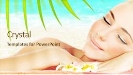  Presentation with resort - PPT theme with wellness therapy - enjoying spa beach resort beautiful background and a  colored foreground