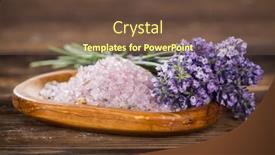  Presentation with lavender flowers - Beautiful PPT theme featuring wellness-treatments-with-lavender-flowers backdrop and a tawny brown colored foreground