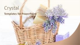  Presentation with floral border lavender flowers - Colorful slides enhanced with wellness-treatments-with-lavender-flowers backdrop and a cream colored foreground