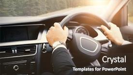  Presentation with drivers - Beautiful presentation theme featuring wellness wheel - businessman in the drivers seat backdrop and a  colored foreground