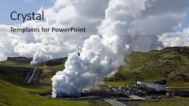  Presentation with water wells - Cool new presentation theme with wells are used to supply backdrop and a light blue colored foreground