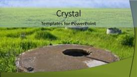  Presentation with land - Slide deck consisting of colorful pencils and felt-tip pens in pails on color background background and a tawny brown colored foreground