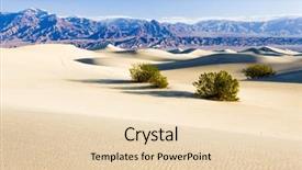  Presentation with sand dunes - Theme having wells sand dunes death valley background and a lemonade colored foreground