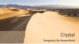  Presentation with beach ball sand dunes - Slide set enhanced with wells sand dunes death valley background and a lemonade colored foreground