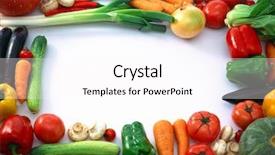  Presentation with welsh - Presentation theme featuring welsh borders - colorful vegetables background and a pink colored foreground