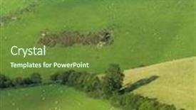  Presentation with welsh - Slides featuring welsh fields view from the mynydd epynt background and a tawny brown colored foreground