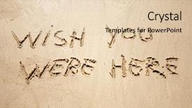  Presentation with designs - Audience pleasing presentation consisting of were here handwritten in sand backdrop and a lemonade colored foreground