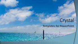  Presentation with florida beach - Slides having west beach fort zachary taylor background and a light blue colored foreground