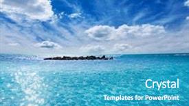  Presentation with florida beach - Theme enhanced with west beach fort zachary taylor background and a teal colored foreground