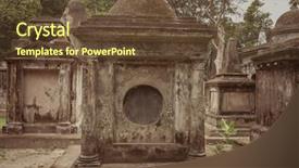  Presentation with cemetery - Presentation theme featuring west bengal - tombs of south park street background and a tawny brown colored foreground