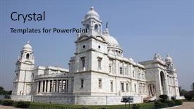  Presentation with memorial - Amazing presentation design having west bengal - victoria memorial kolkata india backdrop and a teal colored foreground