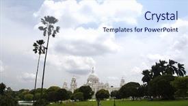  Presentation with memorial - Amazing PPT layouts having west bengal - victoria memorial kolkata india backdrop and a sky blue colored foreground