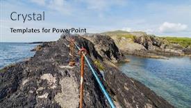  Presentation with west cork - Amazing PPT theme having west-cork-coast-view backdrop and a light blue colored foreground
